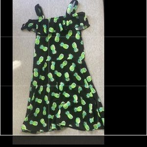 Black dress with pineapples